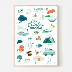 Affiche Abécédaire de l'aventurier - Papier Curieux