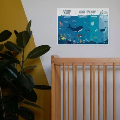 Affiche Le monde marin de Papier Curieux
