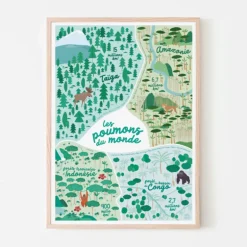Affiche Les poumons du monde - Papier Curieux