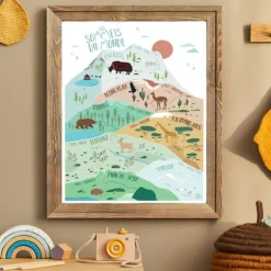 Affiche Les Sommets du monde - Papier Curieux