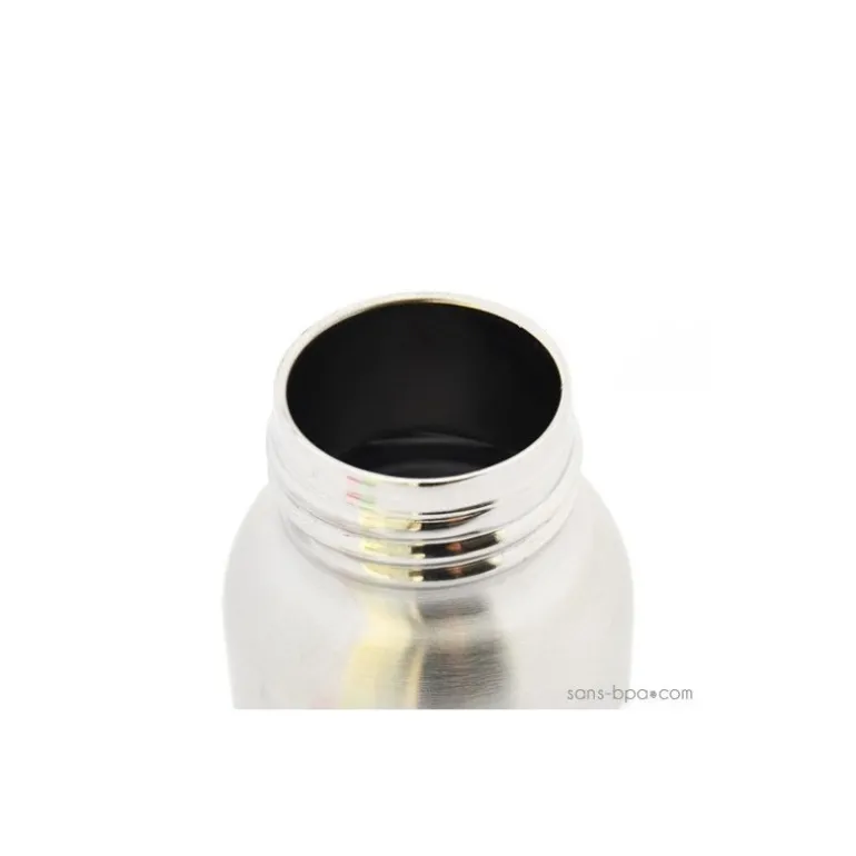 Biberon Inox Isotherme Organic Kidz 270ml goulot étroit - Oiseaux
