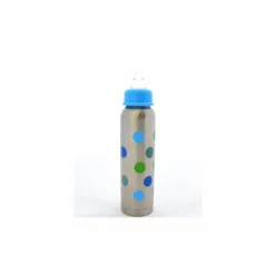 Biberon Inox Isotherme Organic Kidz 270ml goulot étroit - Pois