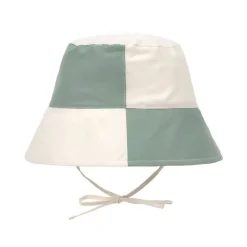 Bob anti-uv bébé - Lassig - Motif damier vert/sel marin