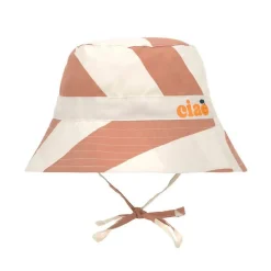 Bob anti-uv bébé - Lassig - Rayures terre/sel marin