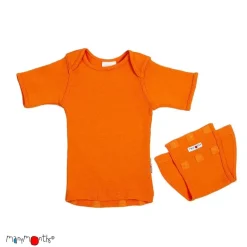 Body en laine - Manches courtes - évolutif de Manymonths - Gris