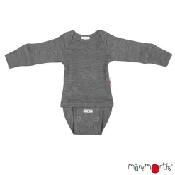Body en laine - Manches longues - évolutif de Manymonths - Elephant Grey
