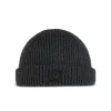 Bonnet Clum en laine merinos - Graphite - Buff