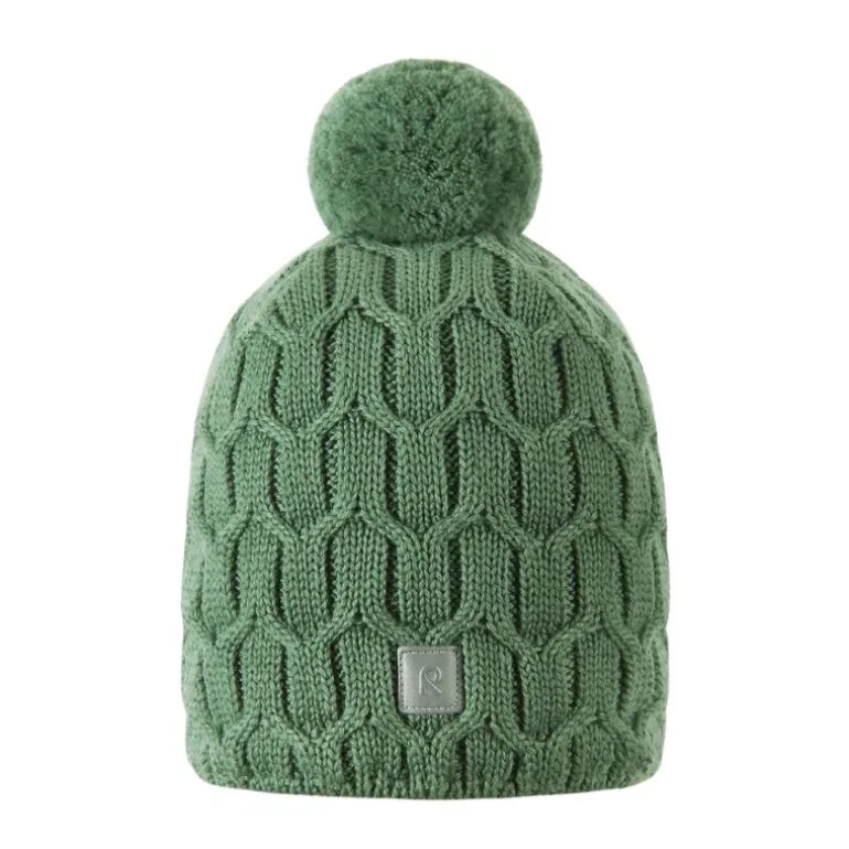 Bonnet enfant en laine merinos Nyksund - Reima - Green Clay