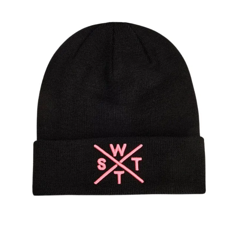 Bonnet Piano enfant - Watts - Black / Cross Fluo Pink