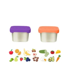 Boîte à encas Snacky - Gaspajoe - Abricot / Violet