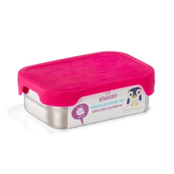 Boîte goûter inox Affenzahn - Chouette rose