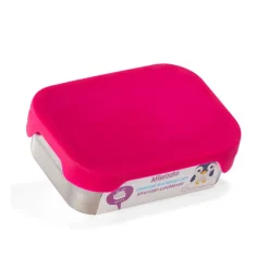 Boîte goûter inox Affenzahn - Chouette rose