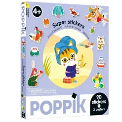 Box Super Stickers Autour du monde - Poppik