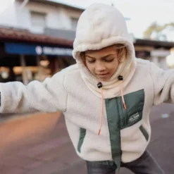 Cagoule polaire bébé Warmy - Hello Hossy - Cream