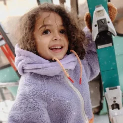Cagoule polaire bébé Warmy - Hello Hossy - Mauve