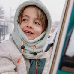 Cagoule polaire bébé Warmy - Hello Hossy - Green
