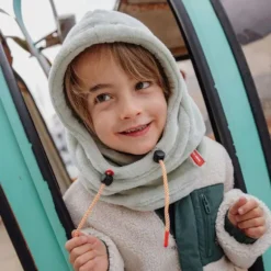 Cagoule polaire bébé Warmy - Hello Hossy - Green