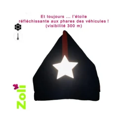 Capuchon enfant Zoli - Anthracite / Orange