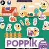 6 cartes + 100 stickers Baby - Poppik - Animals