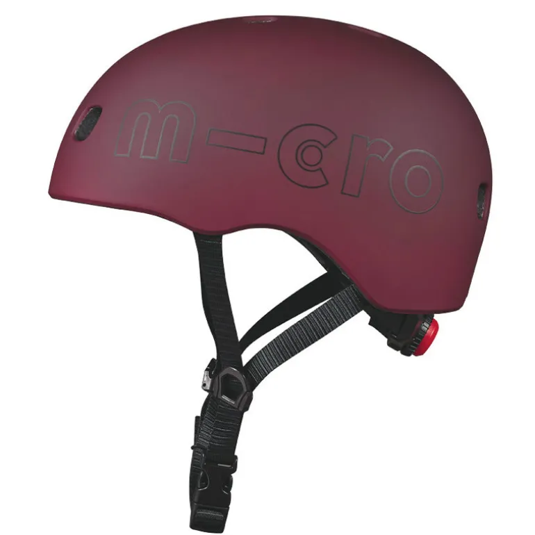 Casque bol enfant Micro - 4-12ans (52 - 56 cm ) - Rouge automne