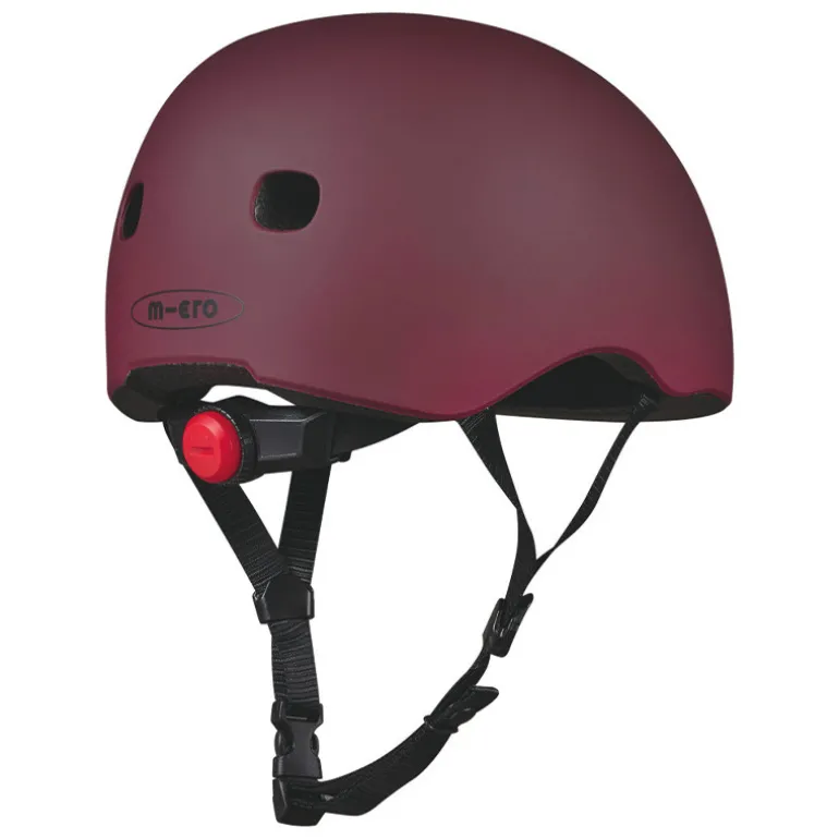 Casque bol enfant Micro - 4-12ans (52 - 56 cm ) - Rouge automne