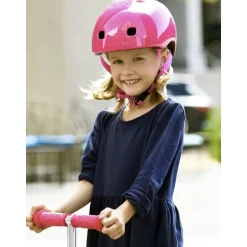 Casque bol enfant Micro - 4-12ans (52 - 56 cm ) - Rose Framboise Brillant
