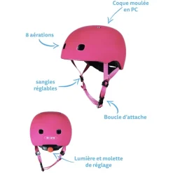 Casque bol enfant Micro - 3-6 ans (48 - 53 cm ) - Rose Framboise Brillant