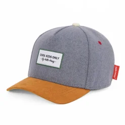 Casquette enfant en feutrine et daim - Hello Hossy - Melton Grey
