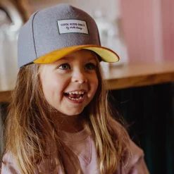 Casquette enfant en feutrine et daim - Hello Hossy - Melton Grey