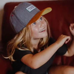 Casquette enfant en feutrine et daim - Hello Hossy - Melton Grey