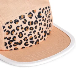 Casquette enfant five panel anti-UV - KietLa - Leopard Abricot