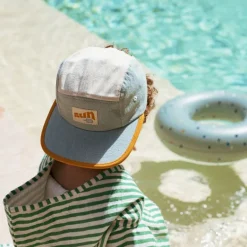 Casquette enfant five panel anti-UV - KietLa - Sun Denim
