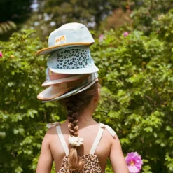 Casquette enfant five panel anti-UV - KietLa - Leopard Vert