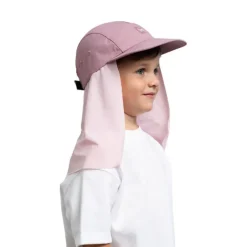 Casquette enfant protège-nuque Bimini - Buff - Solid Orchid