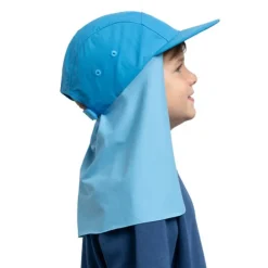 Casquette enfant protège-nuque Bimini - Buff - Solid Azure