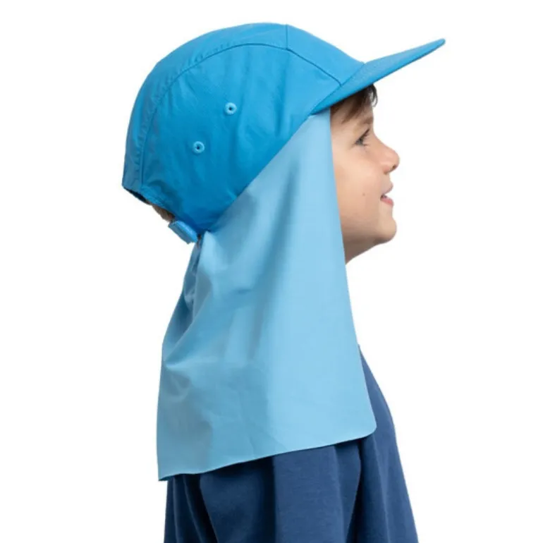 Casquette enfant protège-nuque Bimini - Buff - Solid Azure