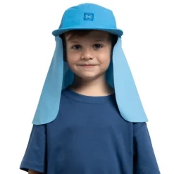 Casquette enfant protège-nuque Bimini - Buff - Solid Azure