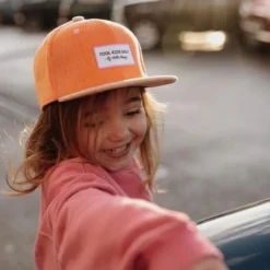Casquette hiver enfant en velours - Hello Hossy - Sweet Mandarine