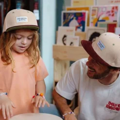Casquette hiver enfant en velours - Hello Hossy - Sweet Almond