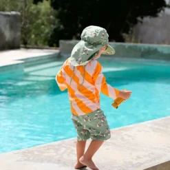 Casquette protége nuque anti-uv bébé - Lassig - Scooter/chien vert