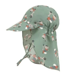 Casquette protége nuque anti-uv bébé - Lassig - Scooter/chien vert