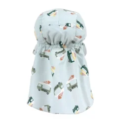 Casquette protége nuque anti-uv bébé - Lassig - Camion de glace illusion bleu