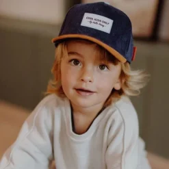 Casquette velours enfant Curve - Hello Hossy - Sweet Indigo