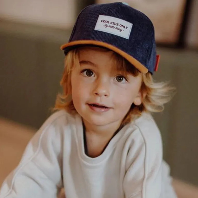 Casquette velours enfant Curve - Hello Hossy - Sweet Indigo