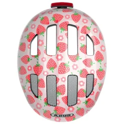 Casque vélo enfant avec éclairage - Abus Smiley 3.0 LED - Rose Strawberry
