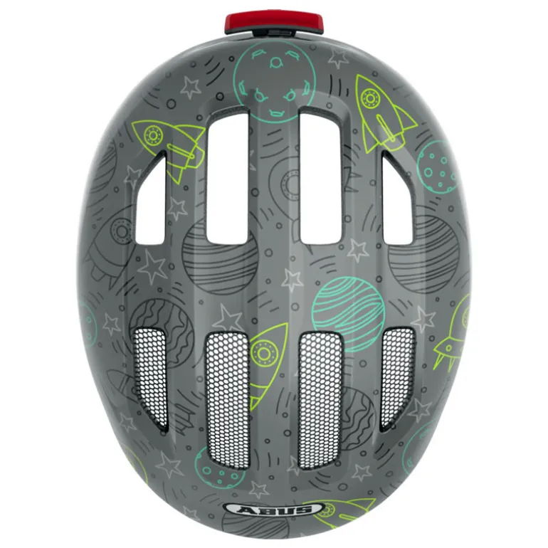 Casque vélo enfant avec éclairage - Abus Smiley 3.0 LED - Grey Space