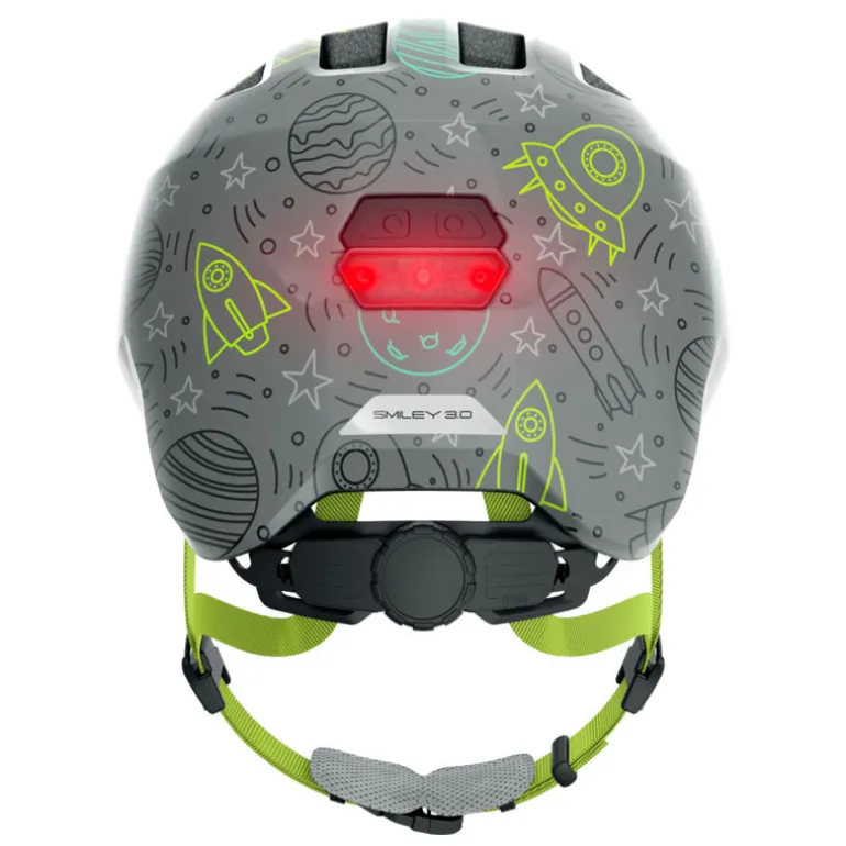 Casque vélo enfant avec éclairage - Abus Smiley 3.0 LED - Grey Space