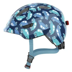 Casque vélo enfant avec éclairage - Abus Smiley 3.0 LED - Blue Car