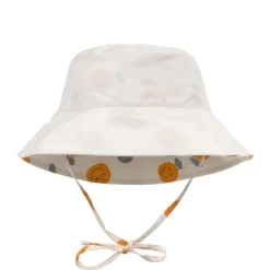Chapeau anti-UV bébé réversible - Lassig - Orange sel marin