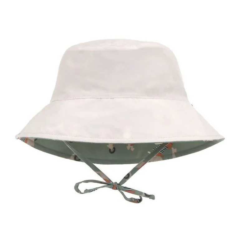 Chapeau anti-UV bébé réversible - Lassig - Scooter/Chien vert